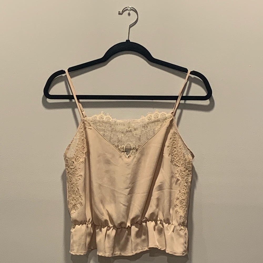 Lace detail cami with elastic